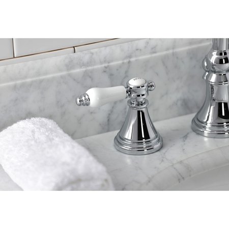 Kingston Brass KS2981BPL Bel Air Widespread Bathroom Faucet W/ Brass Pop-Up, Chrome KS2981BPL